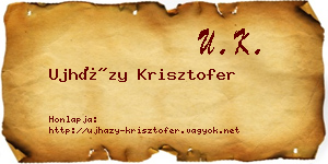 Ujházy Krisztofer névjegykártya