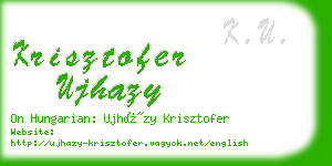 krisztofer ujhazy business card